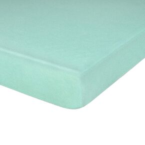 Jersey Knit Crib Sheet with Fitted Stretch, Standard Baby and Toddler Mattress, 52" x 28" x 8", White, Pack of 1