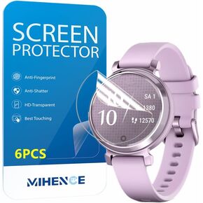 Screen Protector Compatible for Garmin Lily 2 Smartwatch, HD Full Coverage TPU Protective Film (6PCS), transparent
