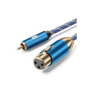 EMK XLR to RCA Cable, Microphone Cable Nylon Braid XLR Female to RCA Male HiFi Audio Cable for Home Theater,Microphone,Mixers,Amplifiers,Speaker,Hi-Fi Systems (3.3ft/1m)