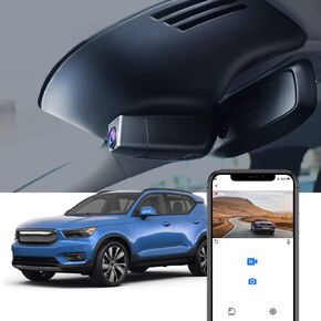 Fitcamx 2K Dual Dash Cam Suitable for Volvo XC40 & XC40 Recharge B4 B5 T4 T5 P8 (Model B), OEM Style, Front 1440P+Rear 1080P HD Video, Loop Recording, WiFi & APP, G-Sensor, Easy to Use, 64GB Card
