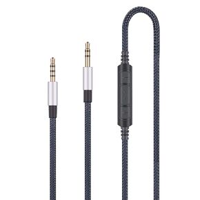 كابل بديل صوتي مع ميكروفون مدمج للتحكم في مستوى الصوت متوافق مع B&O Play من Bang & Olufsen Beoplay H6، H7، H8، H9، H2 سماعات الرأس ومتوافق مع أجهزة iPhone iPod iPad Apple
