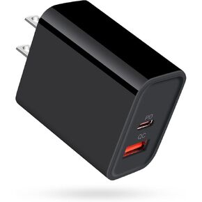 USB C Charger Block, 20W Dual Port PD Wall Charger for iPhone 15 Pro Max/14/13/12/11/Pro/Max, USB-C Power Wall Plug Adapter Fast Charging for Samsung Galaxy S23 S22 S21 S20, Pixel 8/7a/6 Pro/6a/5/4a
