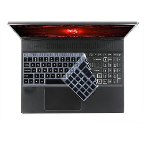 Silicone Keyboard Cover Skin Compatible for Acer Nitro 5 AN515-58/57/56/54/55/45/43/44 AN517-54/53/51/52 15.6" 17.3", Acer Predator Helios 300 PH315-54/53/52 PH317-56/54/53 15.6" 17.3" (Black)