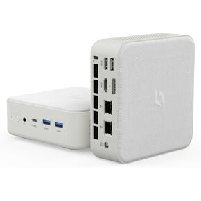 Nano J1 Linux Mini PC, Intel N5095A Quad-Core, 4GB RAM, 128GB PCIe SSD, 4K Dual Display, WiFi, Type-C, RJ45, VESA, Ubuntu OS