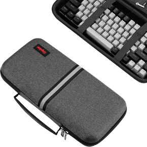 Hard 75% Keyboard Case, Hard Travel Storage Case for 84 Key Portable Keyboard, Compatible with Keychron K2, Logitech POP Keys Mechanical Keyboard. (Case Only)-Dark Grey