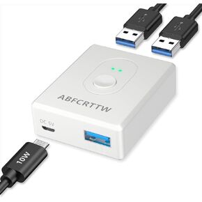 محول USB 3.0 يعمل بالطاقة، محول USB ثنائي الاتجاه 2 جهاز كمبيوتر 1 في 2 مخرج (2 في 1 مخرج)، محدد مفتاح USB للوحة المفاتيح والماوس والطابعة وكاميرا الويب ومفتاح مشاركة USB يدعم Carplay وAndroid Auto in Kuwait