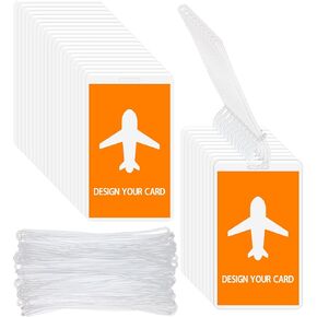 80 Pack Laminating Pouch with Clear Loop, Luggage Tags Bulk, 5 Mil Thermal Laminate Pouch Tags Kit for ID Card, Bag Tags and Business Card, 2 1/2" x 4 1/4"