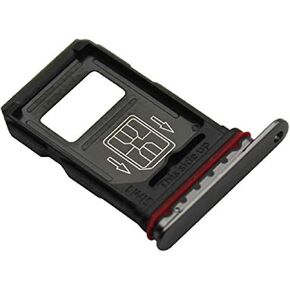 Double Dual Sim Card Tray Sim Holder Support Replacement Compatible with Oneplus 7T pro 6.67 inch GM1915 (Gray)