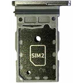 Dual Sim Card Holder Slot SimCard Tray Replacement Compatible with Samsung Galaxy Z Fold 3 5G (Black)
