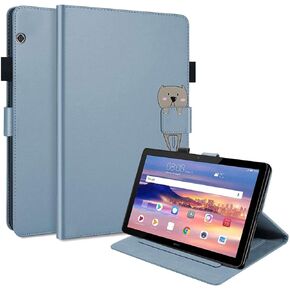 Tablet Case for Huawei MediaPad T5 10.1 in,Cute Cartoon Flip Case,Soft PU Stand Protective Cover Cases with Pen Holder for Tablet Huawei MediaPad T5,Card Slots,Auto Wake/Sleep,Black. in Saudi Arabia