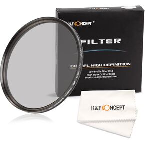 37mm Polarizing Filter, K&F Concept Circular Polarizer 37mm Super Slim Multi Coated Glass CPL Filter Compatible with Canon Nikon Digital Camera Lens + Microfiber Cleaning Cloth in Saudi Arabia