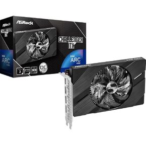 ASRock Intel ARC A750 Challenger D 8GB OC, 8GB DDR6, PCIe4, 2 HDMI, 2 DP, 2200MHz Clock, 0dB Cooling, Overclocked
