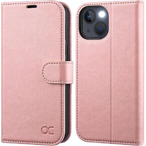 OCASE iPhone 14 Plus Wallet Case, Durable PU Leather Flip Folio Case with 3 Card Holders, RFID Blocking, Shockproof TPU Inner Shell, Protective Phone Cover for Women Men, 6.7 Inch, Black