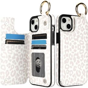 HAOPINSH for iPhone 14 Plus Wallet Case with Card Holder, American Flag Sunflowers Pattern Back Flip Folio PU Leather Kickstand Card Slots Case for Women Girls, Double Magnetic Clasp Cover 6.7"