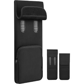 Keyboard Sleeve Travel Case for Wireless Bluetooth Full Size Keyboards (up to 20 Inches), 6.5" x 17.5" up to 6.5" x 20" Neoprene Protective Keyboard Case with Mouse Storage Pocket (Black)