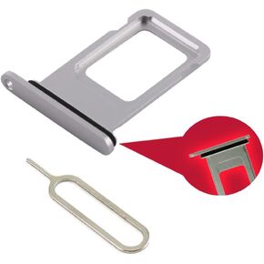 SIM Card Slot Tray Holder Replacement Compatible with iPhone XR 2018 - Incl. Rubber Gasket and Sim Pin (Yellow)
