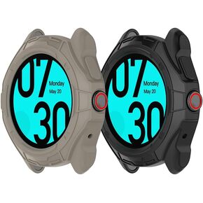 Watch Cases Compatible with Ticwatch Pro 5 Case (No Screen Protector) Soft TPU Protective Cover Accessories (starlight+black) in Kuwait