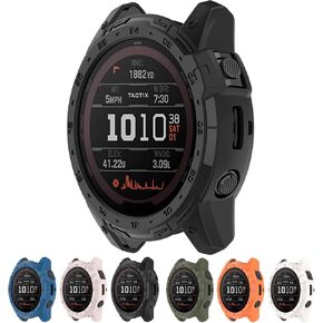 MOTONG Compatible with Garmin Tactix 7 Amoled TPU Protective Case - TPU Protective Case Cover Shell Compatible with Garmin Tactix 7 Amoled(TPU Black)