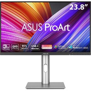 ASUS ProArt Display 24" (23.8 inch viewable) 1440P Professional Monitor (PA24ACRV) – IPS, QHD (2560 x 1440),Pre-Calibrated, 95% DCI-P3, ΔE < 2, Calman Verified, USB-C PD 96W, HDR400, 3 yr Warranty