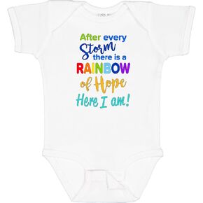 inktastic After Every Storm, There Is a Rainbow Of Hope- Here I Baby Bodysuit