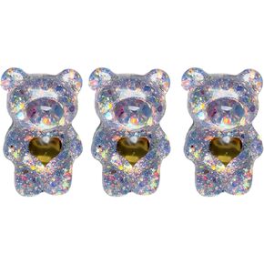 3Pcs Transparent Bear Transparent Mobile Phone Grip Stand Finger Stand Easy Installation Smooth 3D Laser Phone Griptok Folding Cute Accessories