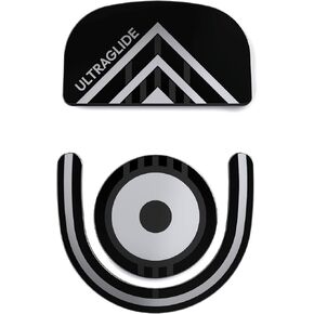 Ultraglide Glass Skates Feet for G Pro X 2 Logitech Superlight GPX 2, Ultra-Smooth and Durable, 3M Adhesive, fit for Gaming Mouse Black and White