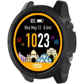 MOTONG غطاء حماية شفاف من البولي كربونات لجهاز Garmin Forerunner 945 وGarmin Forerunner 935، ناعم ومتين (أسود PC)