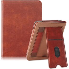 Case for Kobo Clara Colour/Clara BW(2024)/Clara 2E(2022)/Tolino Shine Color/Shine 5 (2024)/Shine 4 (2022) 6"- Premium PU Leather Stand with Card Slot & Auto Wake/Sleep Smart Cover,Black