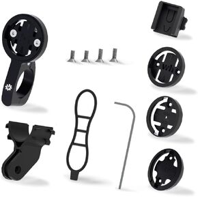 Bike Computer Mount for Aero Bar, TT Bars, Tri Bars for Road and Triathlon Bikes, Bike Mount for Garmin Wahoo CatEye Bryton Computer, for GoPro Action Camera and Flashlight
