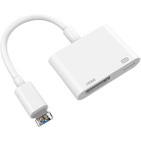 1080P video and audio sync HDMI for iOS to TV adapter AV digital display adapter with USB-PD adapter for iOS/projector/monitor USB cable included