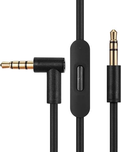 Replacement Audio Cable Cord Wire Compatible with Beats Studio Solo Pro Detox Wireless Mixr Executive Pill with in Line Mic and Control (White) in Saudi Arabia
