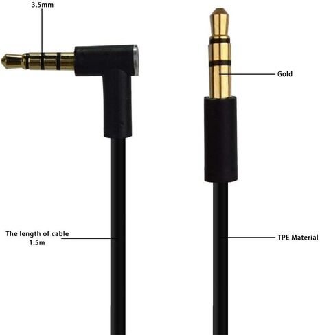 Replacement Audio Cable Cord Wire Compatible with Beats Studio Solo Pro Detox Wireless Mixr Executive Pill with in Line Mic and Control (White) in Saudi Arabia
