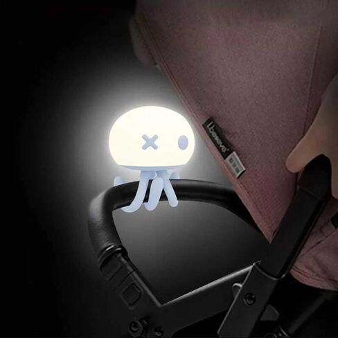 MAGICKK Night Light for Kids, Cute Jellyfish Night Light for Baby Dimmable Rechargeable Silicone Bedside Lamp with Flexible Tripod for Breastfeeding, Soft Eye Caring, Tap Control (Pink) in Saudi Arabia
