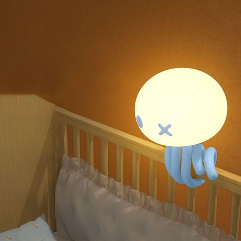 MAGICKK Night Light for Kids, Cute Jellyfish Night Light for Baby Dimmable Rechargeable Silicone Bedside Lamp with Flexible Tripod for Breastfeeding, Soft Eye Caring, Tap Control (Pink) in Saudi Arabia