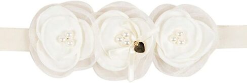 Baby Girl Headband White Lace Hairband Elastics Flower Head Wrap Hair Accessories Gift for Newborn Infant Toddlers Kids Baptism Shower Gift Birthday Wedding Party (Style 1) in Kuwait