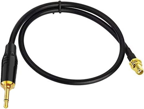 BNC male to 3.5mm Mono 1/8" TS Stereo Plug Adapter Antenna Extension Cable Coaxial Power Audio Cable 3.3ft in Saudi Arabia