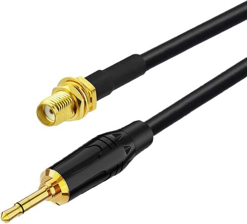 BNC male to 3.5mm Mono 1/8" TS Stereo Plug Adapter Antenna Extension Cable Coaxial Power Audio Cable 3.3ft in Saudi Arabia