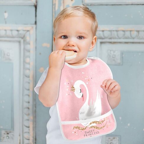 Baby Bibs for Baby Boy Girl Waterproof Feeding Bib Apron Cotton Food Eating Bib 2 Packs in Saudi Arabia