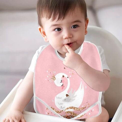 Baby Bibs for Baby Boy Girl Waterproof Feeding Bib Apron Cotton Food Eating Bib 2 Packs in Saudi Arabia