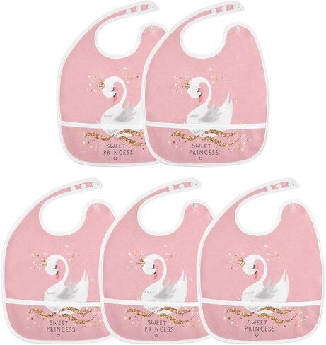 Baby Bibs for Baby Boy Girl Waterproof Feeding Bib Apron Cotton Food Eating Bib 2 Packs in Saudi Arabia