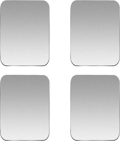 SALEX Replacement Metal Plates Set for Magnetic Car Mount, Wall, Phone Holder. 4 Large Silver Iron Discs Without Holes for Magnets. 3M Adhesive Thin Steel Cell Phone Case Back Magnet Stickers 4 Pack. in Kuwait