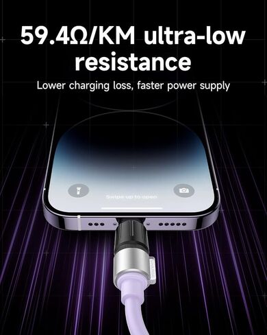 شاحن iPhone MFi معتمد من USB C إلى كابل Light-ning، سلك شاحن iPhone سريع الشحن لهاتف iPhone 14/13/12 Pro Max XR XS وiPad والمزيد (3.9 قدم) in Kuwait