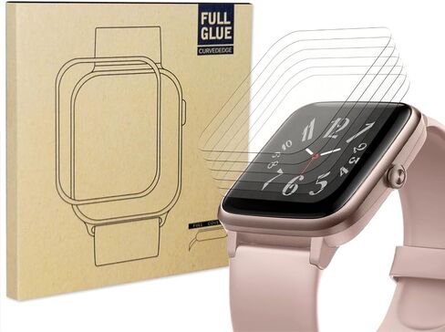 6 pcs TPU smart watch screen protector film for 1.8" WMK IDW19 、1.8" ENOMIR ID208 PLUS,Tensky 208BT,1.8" Fitpolo,ENOMIR,Quican,Tensky,Veryfit,IDW208P,IDW208 Plus Smartwatch Upgrade Flexible Film Scratch Resistant Soft HD TPU Transparent Film in Saudi Arabia