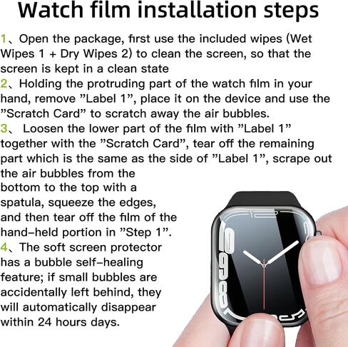 6 pcs TPU smart watch screen protector film for 1.8" WMK IDW19 、1.8" ENOMIR ID208 PLUS,Tensky 208BT,1.8" Fitpolo,ENOMIR,Quican,Tensky,Veryfit,IDW208P,IDW208 Plus Smartwatch Upgrade Flexible Film Scratch Resistant Soft HD TPU Transparent Film in Saudi Arabia