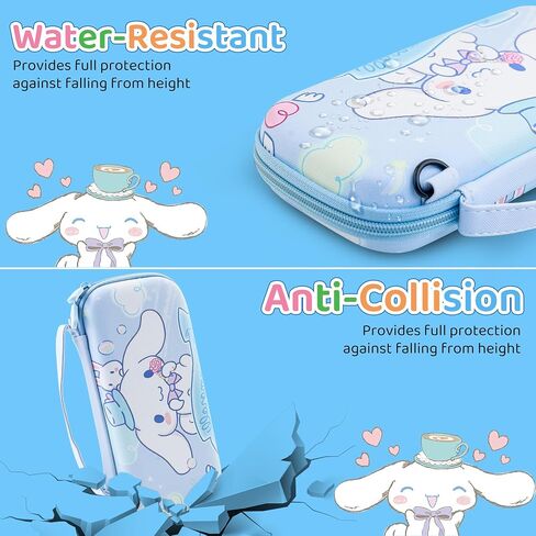 GOODVANCE Blue Carrying Case Compatible with Nintendo Switch Lite, Cute Anime for Stit Boys Portable Travel Switch Accessories Kit with Protective Case, HD Screen Protector, Shoulder Strap & Thumb Cap in Saudi Arabia