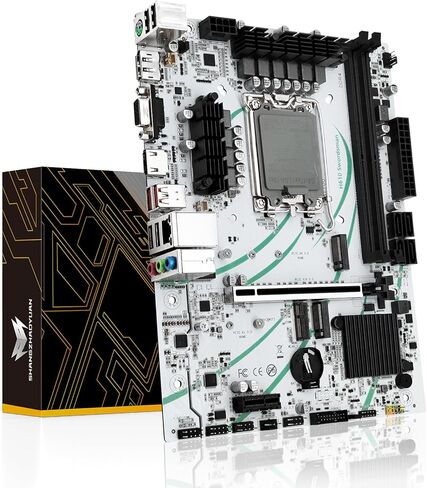 اللوحة الأم H610 LGA 1700 (μATX، 2*فتحات DDR4، SATA 3.0، USB 3.1، NVME M.2، 2.5 جيجا بايت LAN، PCIe 5.0) لمعالجات Intel Core i3 i5 i7 i9/Pentium/Xeon من الجيل الثاني عشر in Kuwait