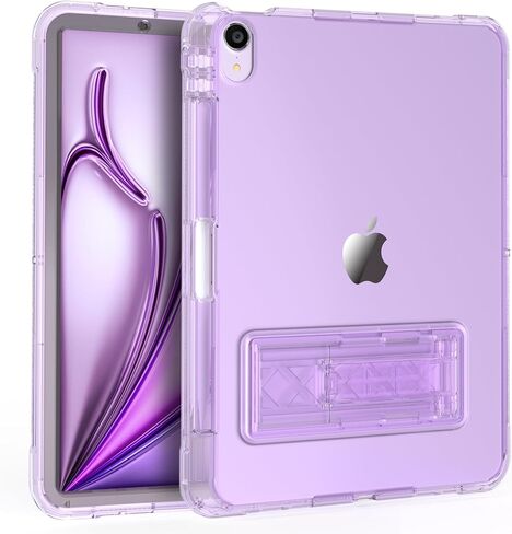 Rantice Case for iPad Air 11 Inch/iPad Air 6th/5th/4th Generation 10.9" with Pencil Holder & Kickstand, Slim Sparkly Glitter Shockproof Bumper Cover, Cute Sparkly for Women and Girls, Clear Glitter in Saudi Arabia