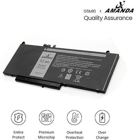AMANDA G5M10 Battery 7.4V 51WH Replacement for Dell Latitude E5550 E5450 Notebook 15.6 inch 0WYJC2 8V5GX in Saudi Arabia