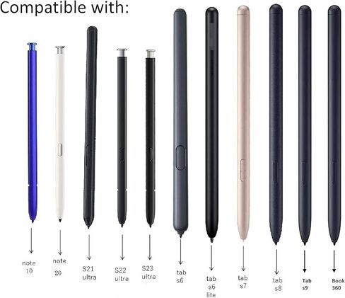 【5Pack Soft Tips】 OEM Tab S6 Lite Pen Tips,Nibs Replacement for Galaxy Tab S6 Lite,S7/S7FE,S8/S8+,S9/S9 FE All Verison Stylus S Pen Replacement Tips/Nibs+Tweezers (5PCS Soft Tips-Black) in Saudi Arabia