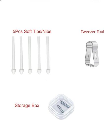 【5Pack Soft Tips】 OEM Tab S6 Lite Pen Tips,Nibs Replacement for Galaxy Tab S6 Lite,S7/S7FE,S8/S8+,S9/S9 FE All Verison Stylus S Pen Replacement Tips/Nibs+Tweezers (5PCS Soft Tips-Black) in Saudi Arabia